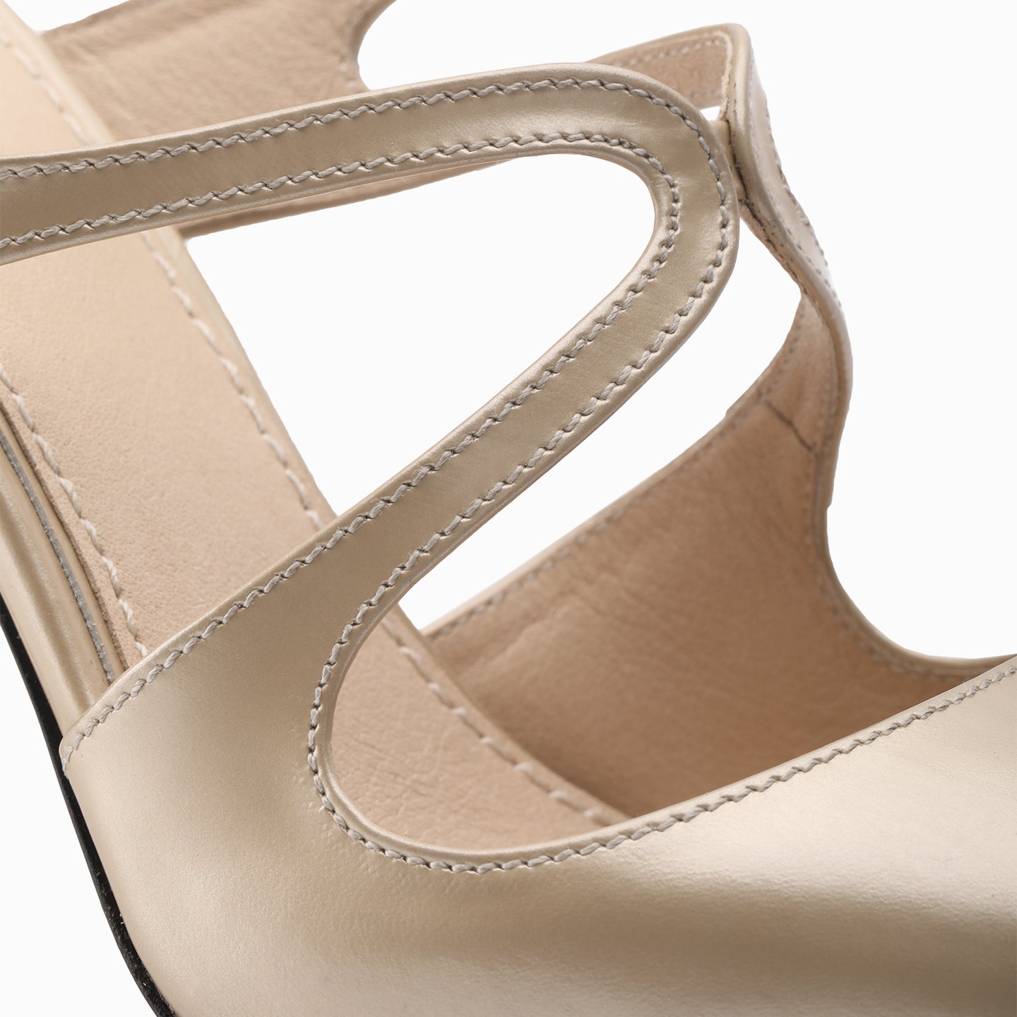 Women’s Champagne Leather Slingback Pump