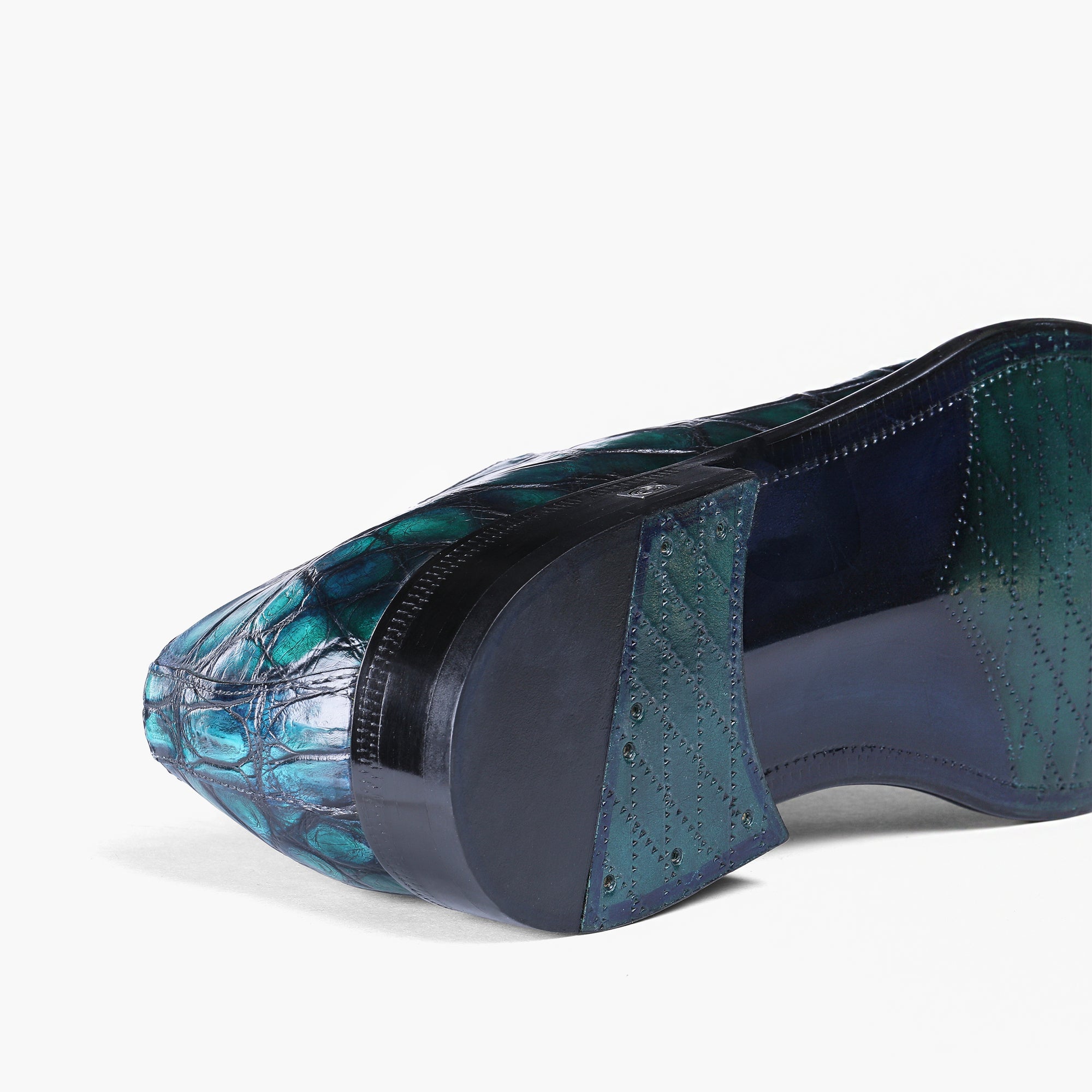Men’s Green Crocodile Leather Oxford