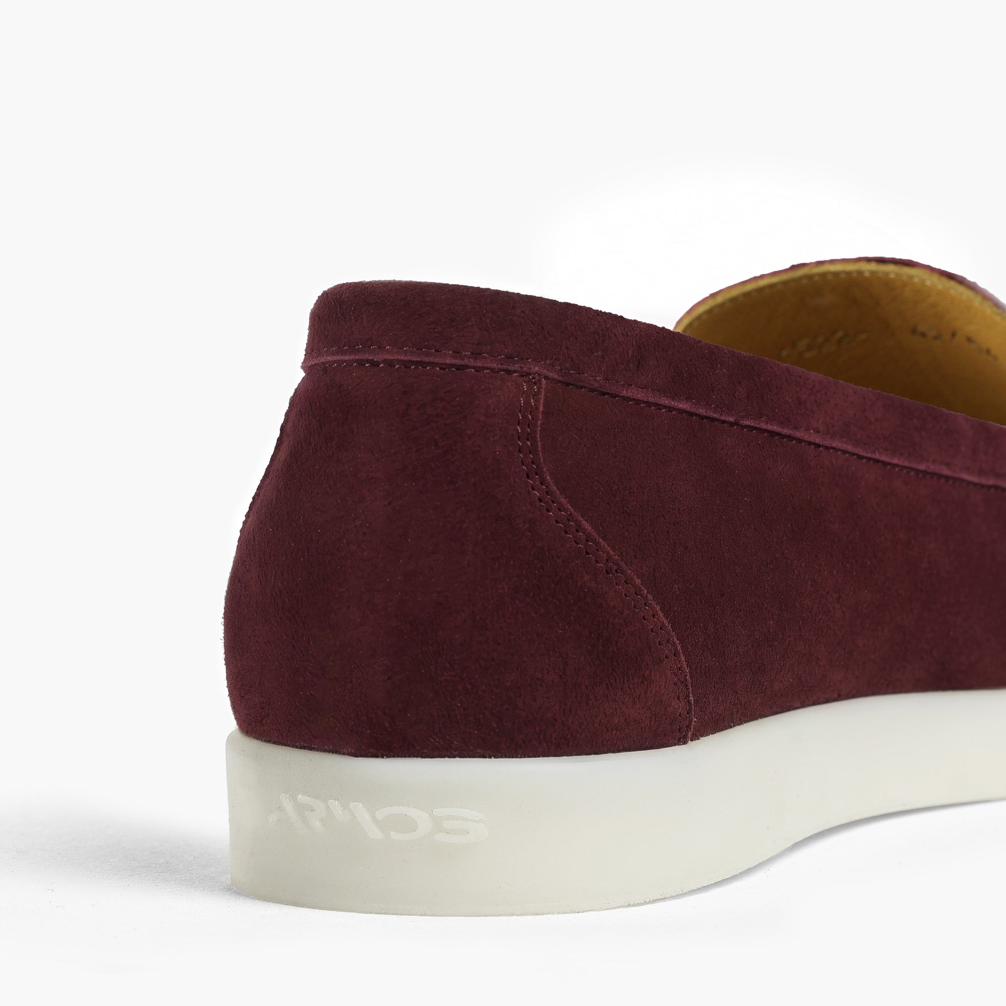 Men’s Burgundy Suede Loafer - detail