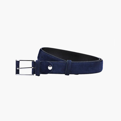 Men's Dark Blue Suede Belt