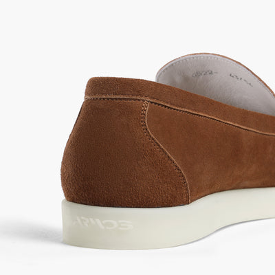 Men’s Cognac Suede Loafer - detail
