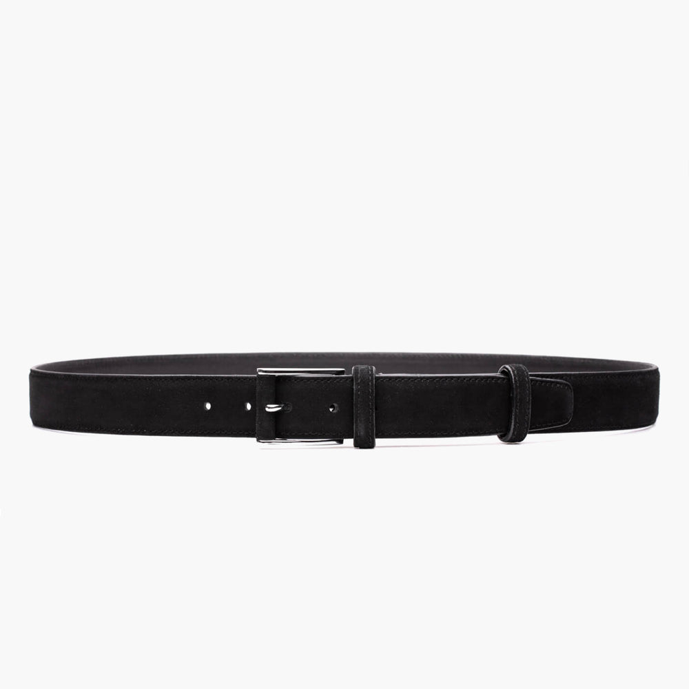 Men's Classic Black Suede Belt