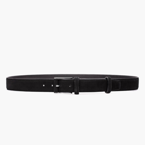 Men's Classic Black Suede Belt