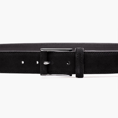 Men's Classic Black Suede Belt