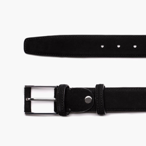 Men's Classic Black Suede Belt