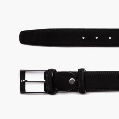 Men's Classic Black Suede Belt