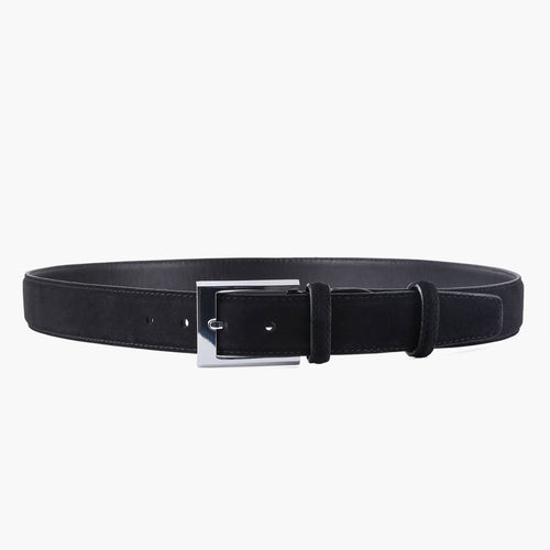 Men's Unique Black Suede Belt