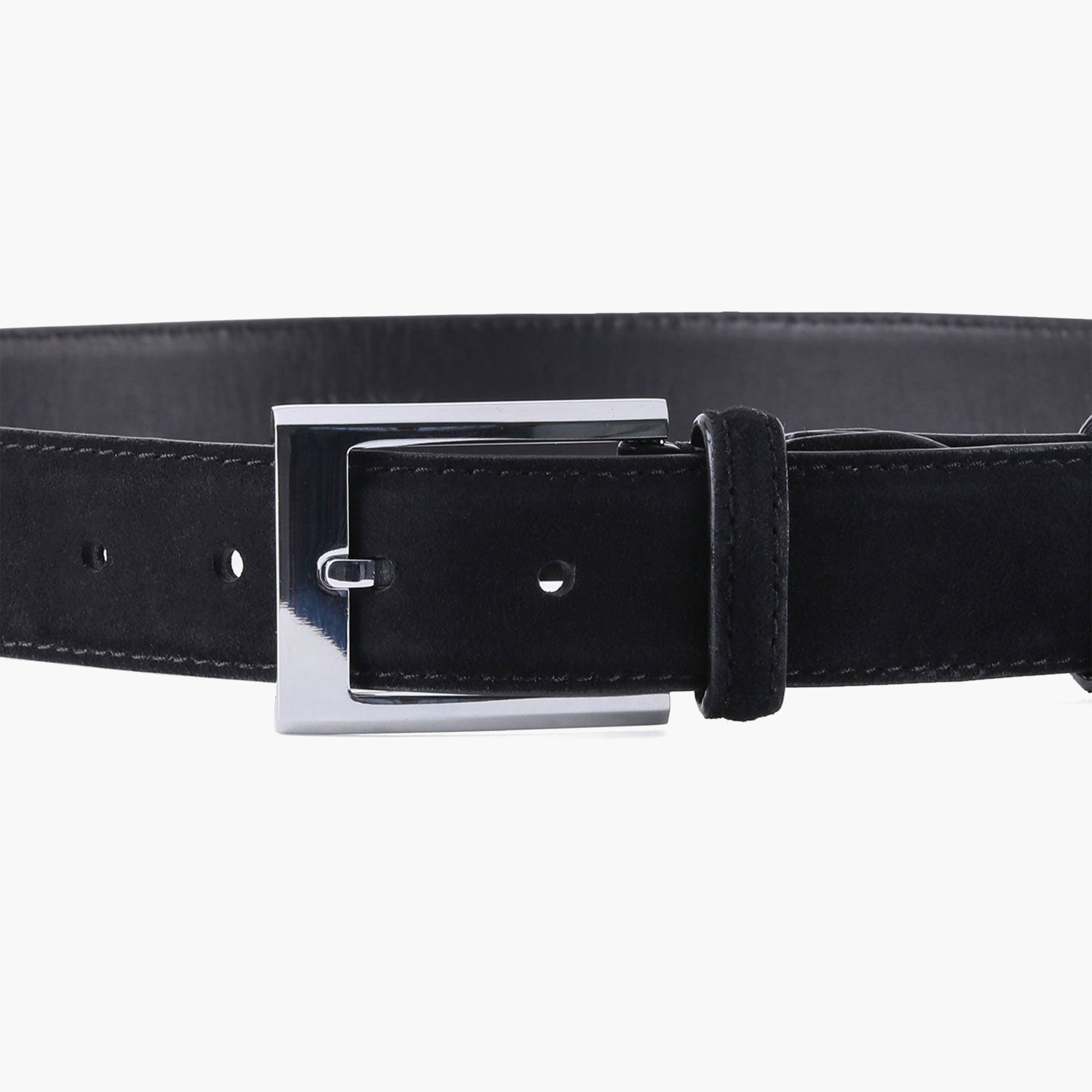 Men's Unique Black Suede Belt