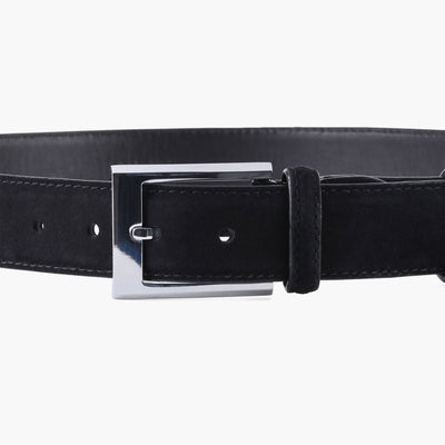 Men's Unique Black Suede Belt