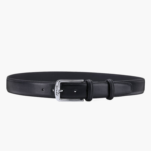 Men’s Black Matte Leather Belt