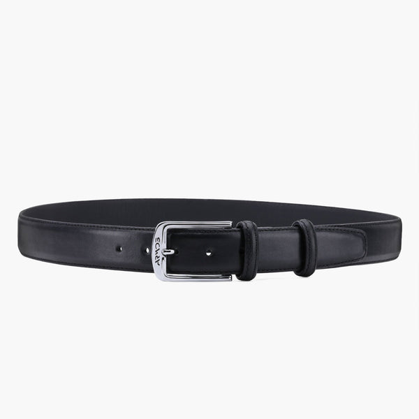Men’s Black Matte Leather Belt