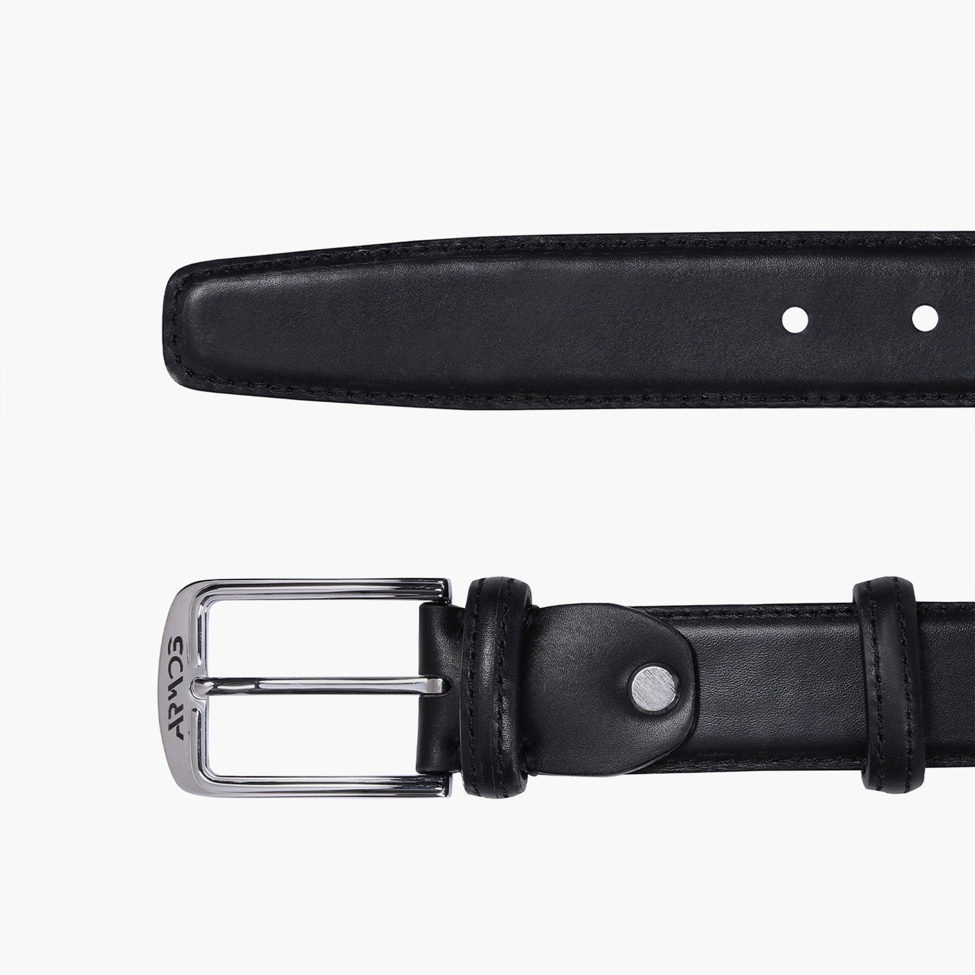 Men’s Black Matte Leather Belt