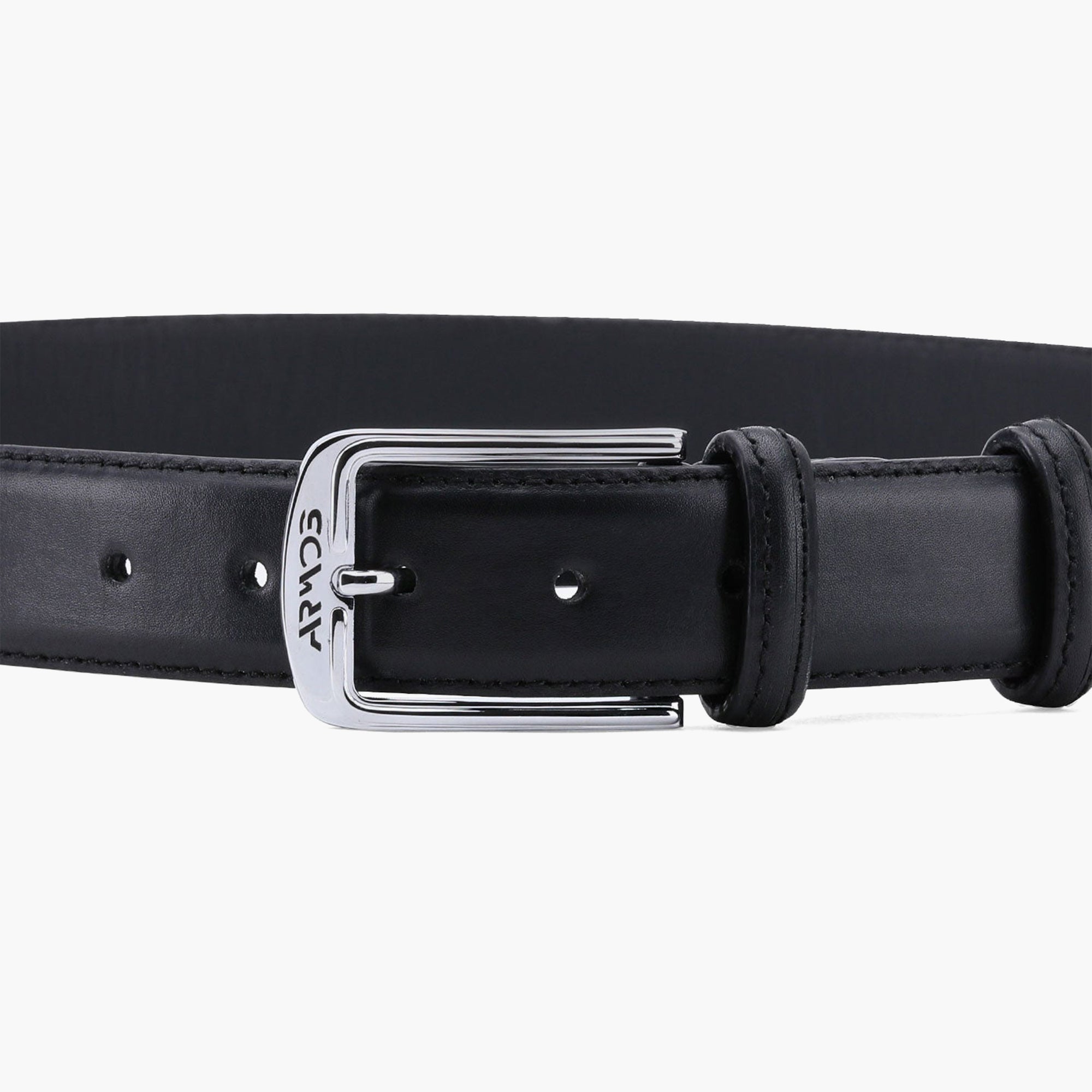 Men’s Black Matte Leather Belt
