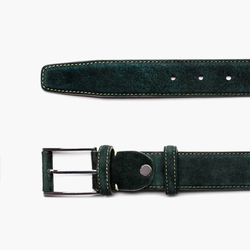 Men's Emerald Green Suede Belt