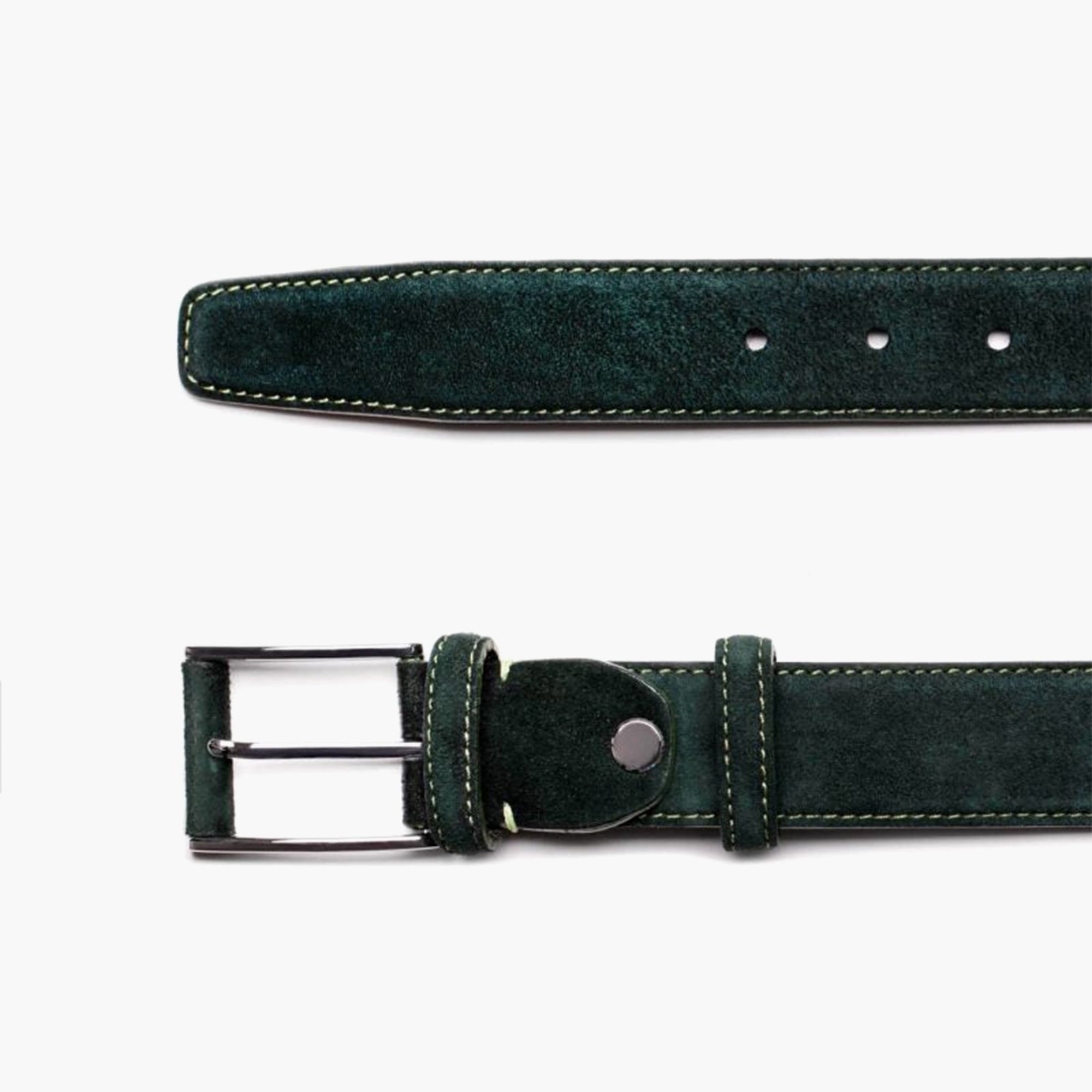 Men's Emerald Green Suede Belt