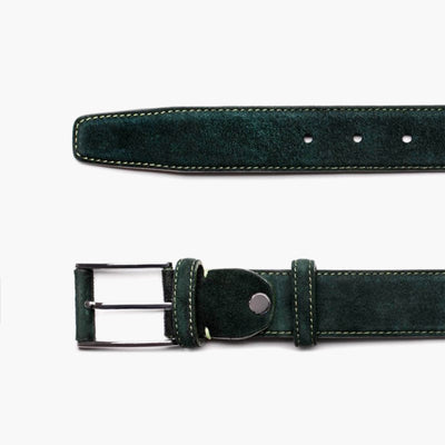 Men's Emerald Green Suede Belt