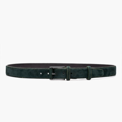 Men's Emerald Green Suede Belt