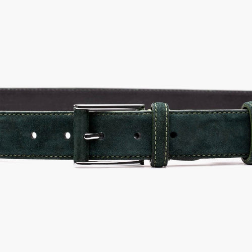 Men's Emerald Green Suede Belt