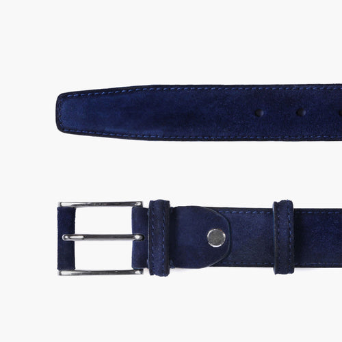 Men's Dark Blue Suede Belt
