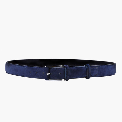 Men's Dark Blue Suede Belt