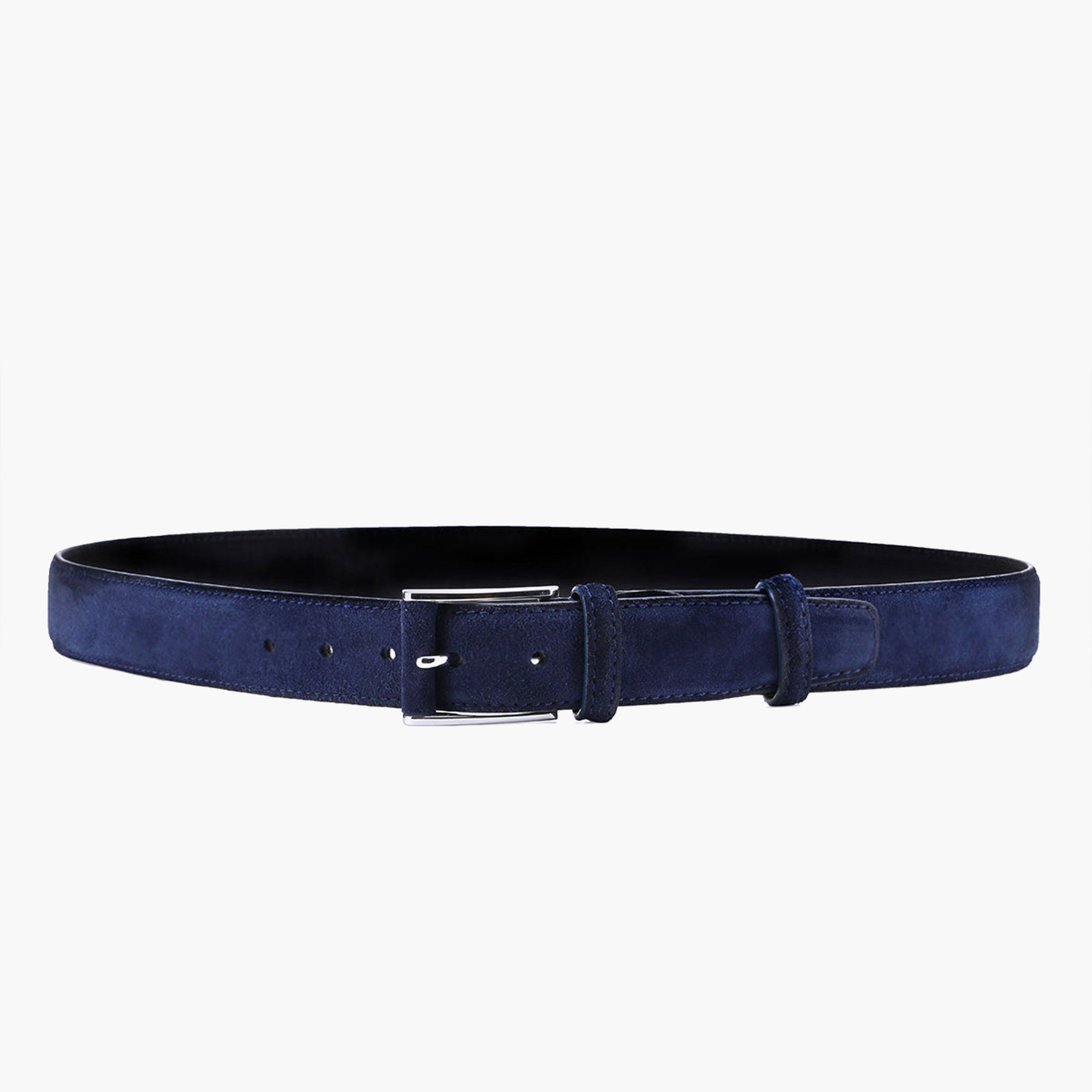 Men's Dark Blue Suede Belt