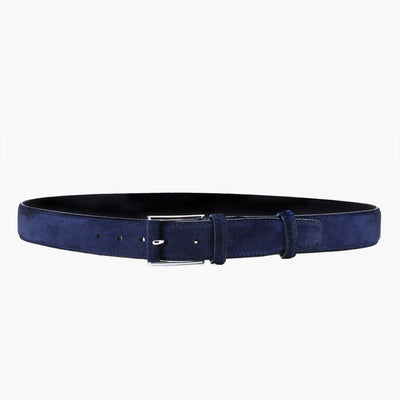 Men's Dark Blue Suede Belt
