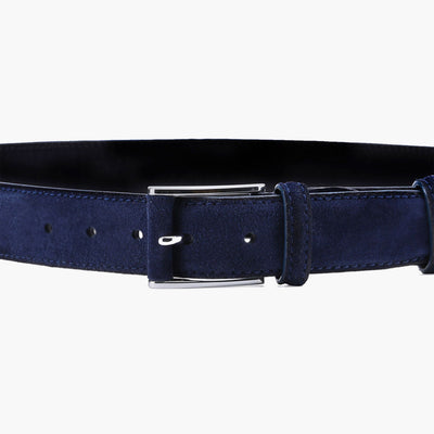 Men's Dark Blue Suede Belt