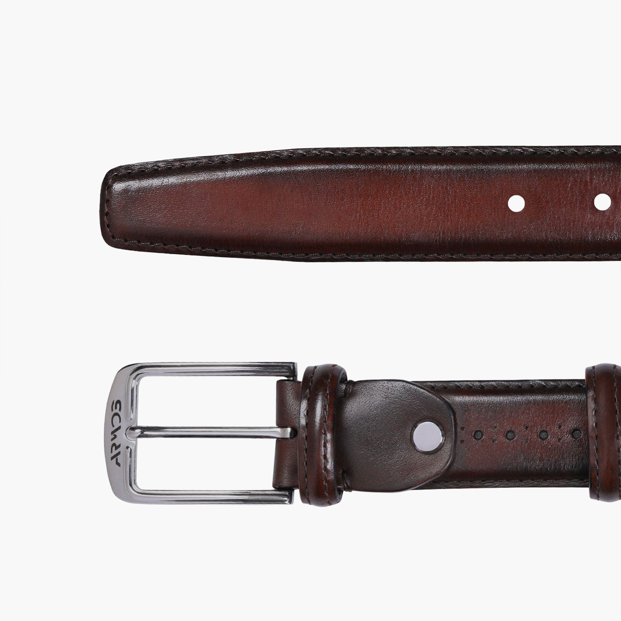 Men's Brown Patina Leather Belt