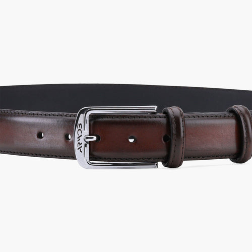 Men's Brown Patina Leather Belt