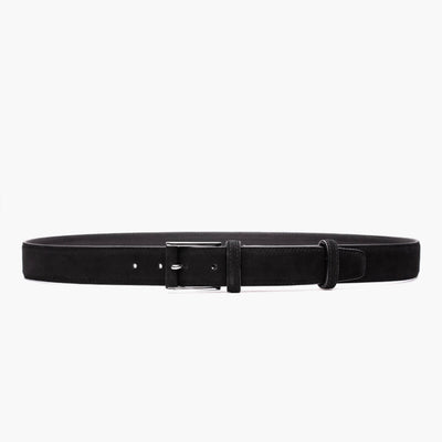 Men's Classic Black Suede Belt