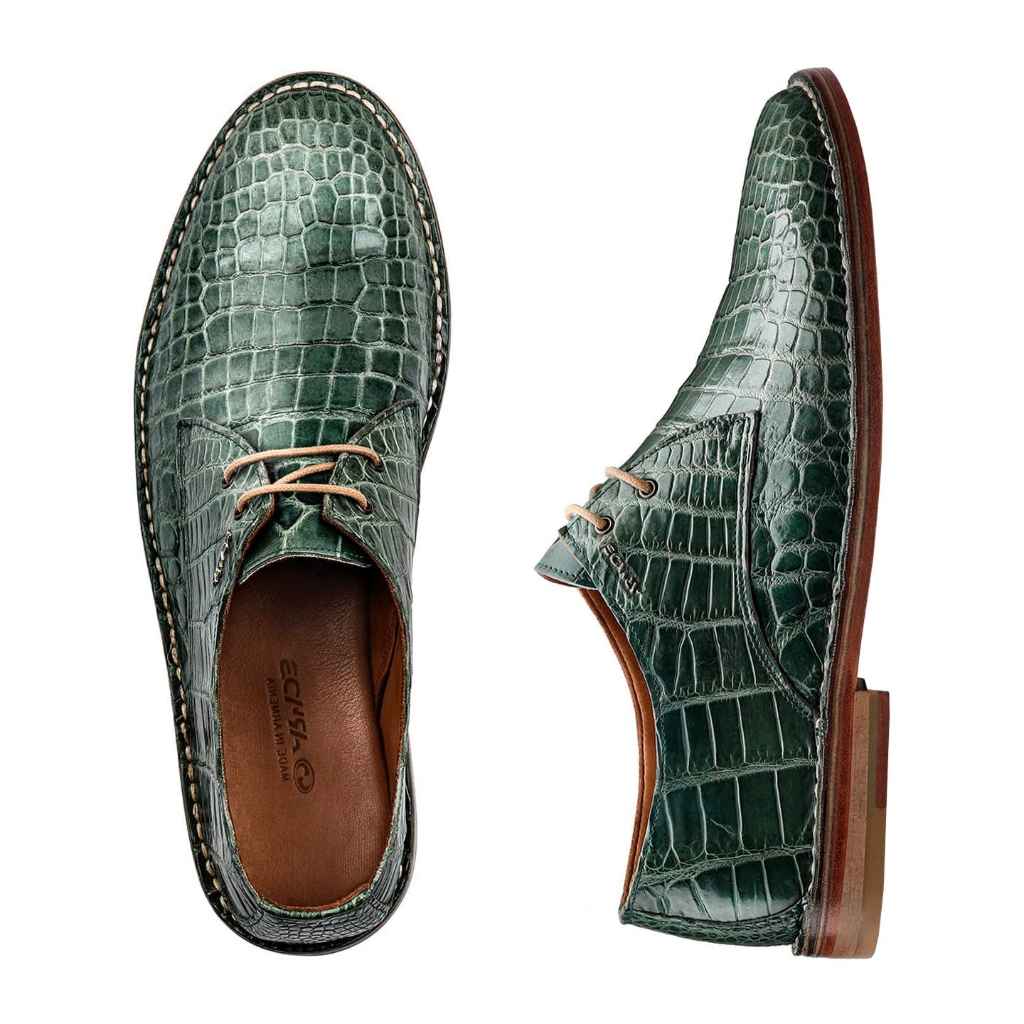 Green crocodile shoes