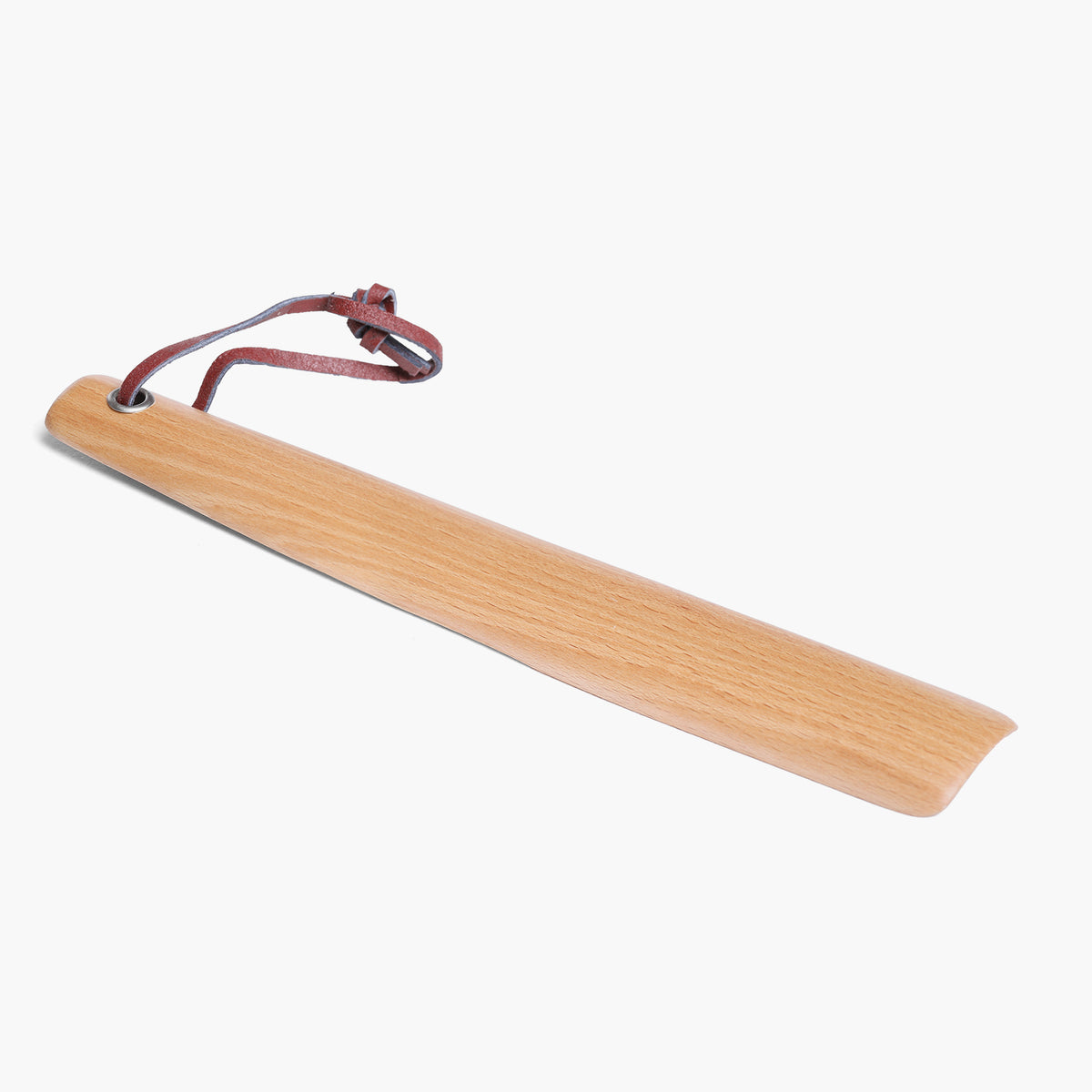 Shoe Horn with Leather Strap - back