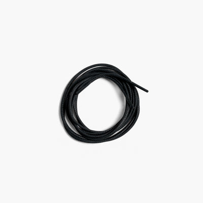 Men's Black Shoe Laces for Derby & Boots - coiled