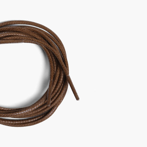 Men's Brown Shoe Laces for Derby & Boots - macro
