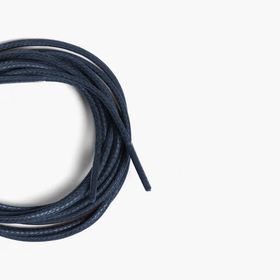 Men's Blue Shoe Laces for Derby & Boots - macro