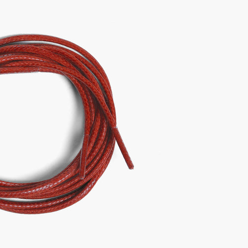 Men's Red Shoe Laces for Derby & Boots  - macro