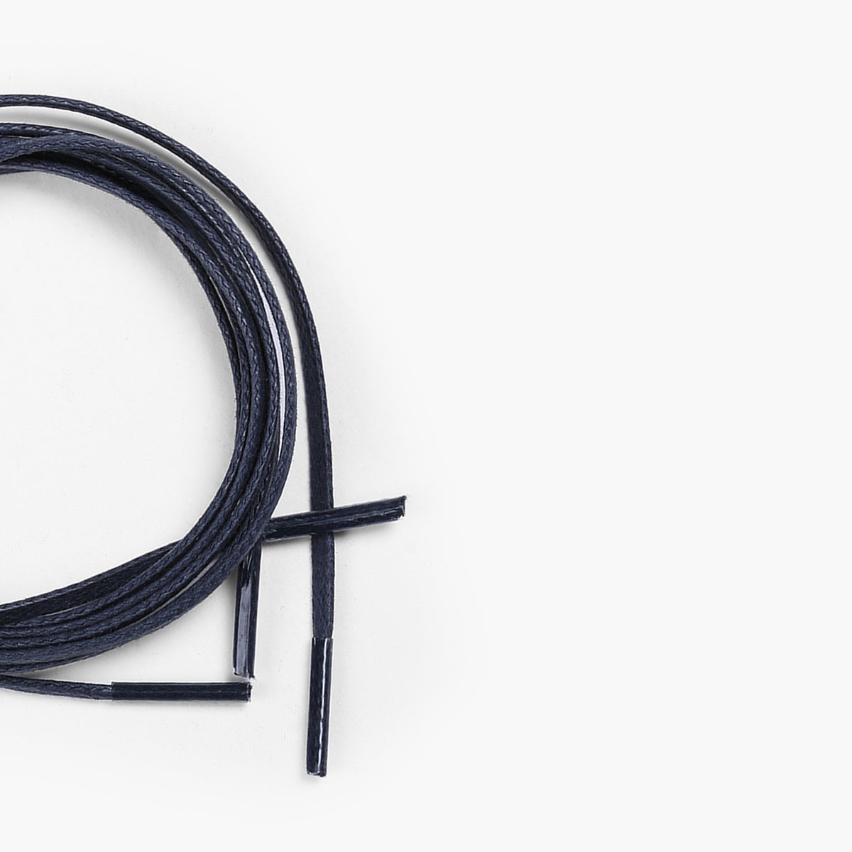 Men's Navy Shoe Laces - macro