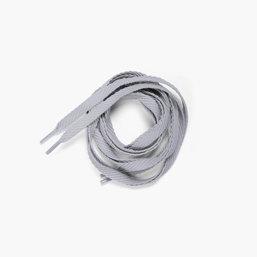 Men's Gray Sneaker Laces - coiled