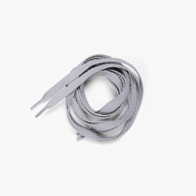 Men's Gray Sneaker Laces - coiled