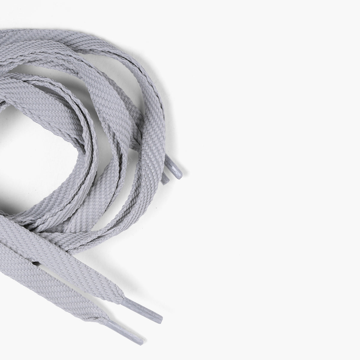 Men's Gray Sneaker Laces - macro