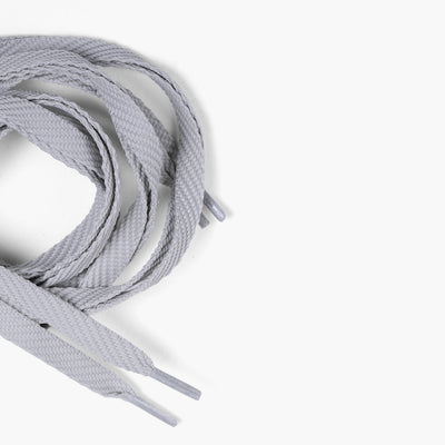 Men's Gray Sneaker Laces - macro