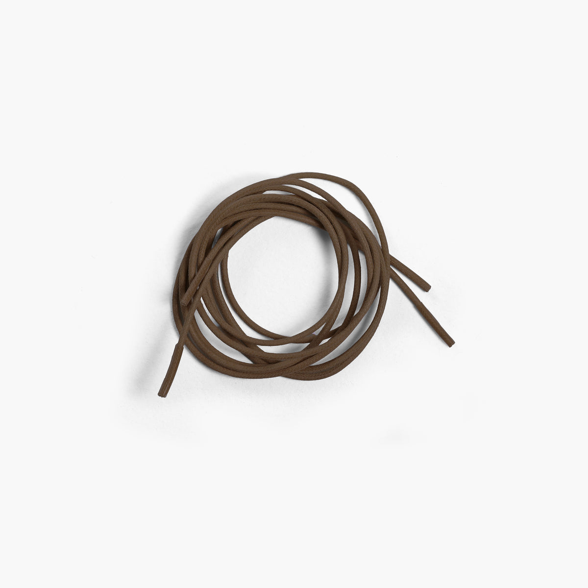 Men's Light-Brown Shoe Laces for Derby & Boots - coiled