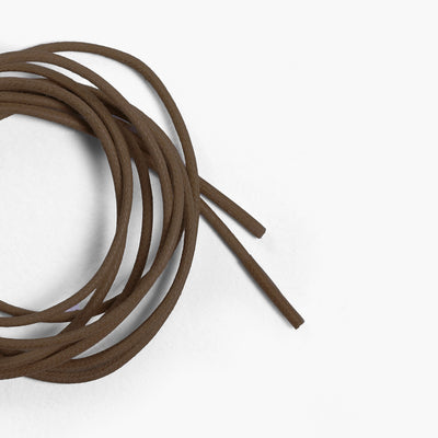 Men's Light-Brown Shoe Laces for Derby & Boots - macro