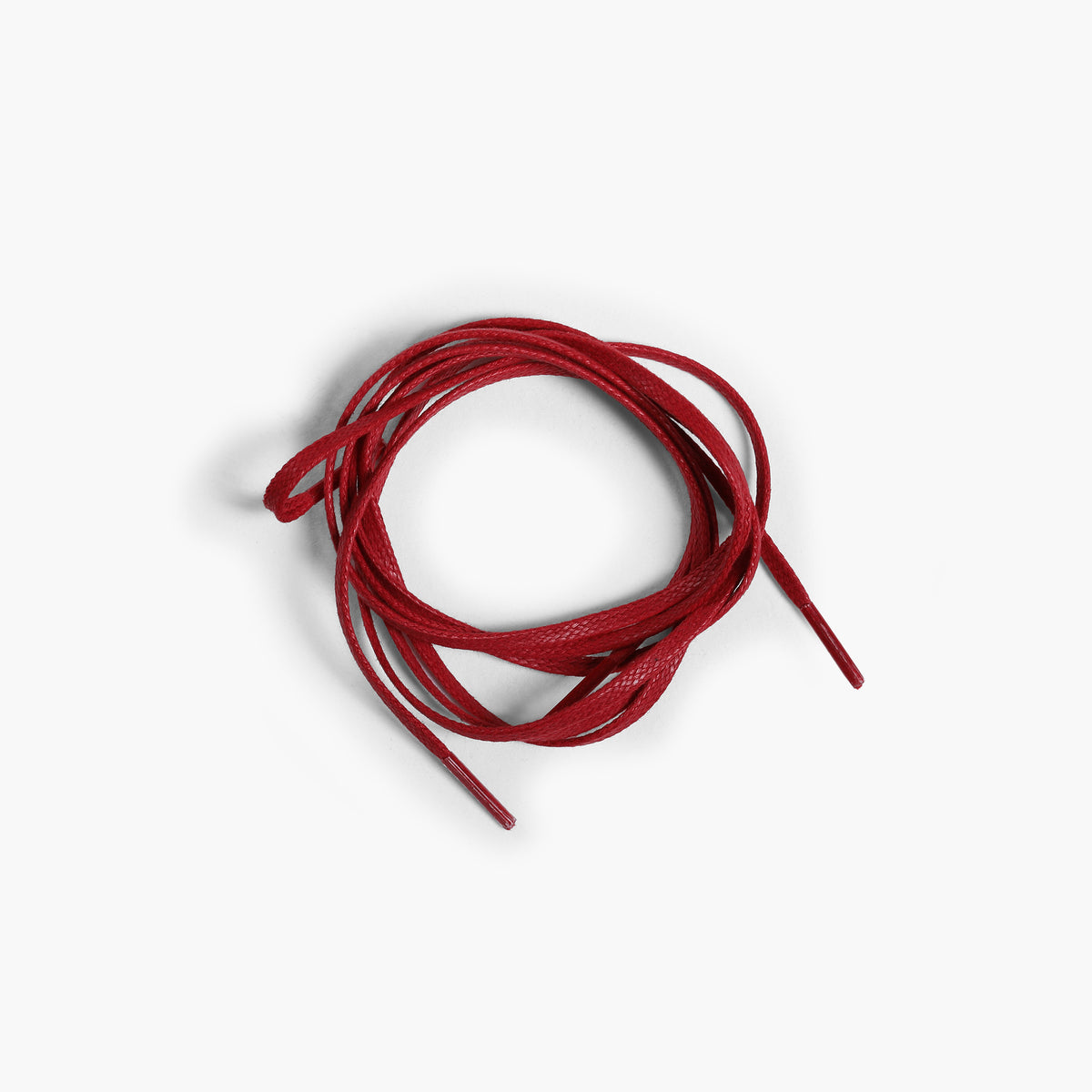 Men's Red Shoe Laces - coiled