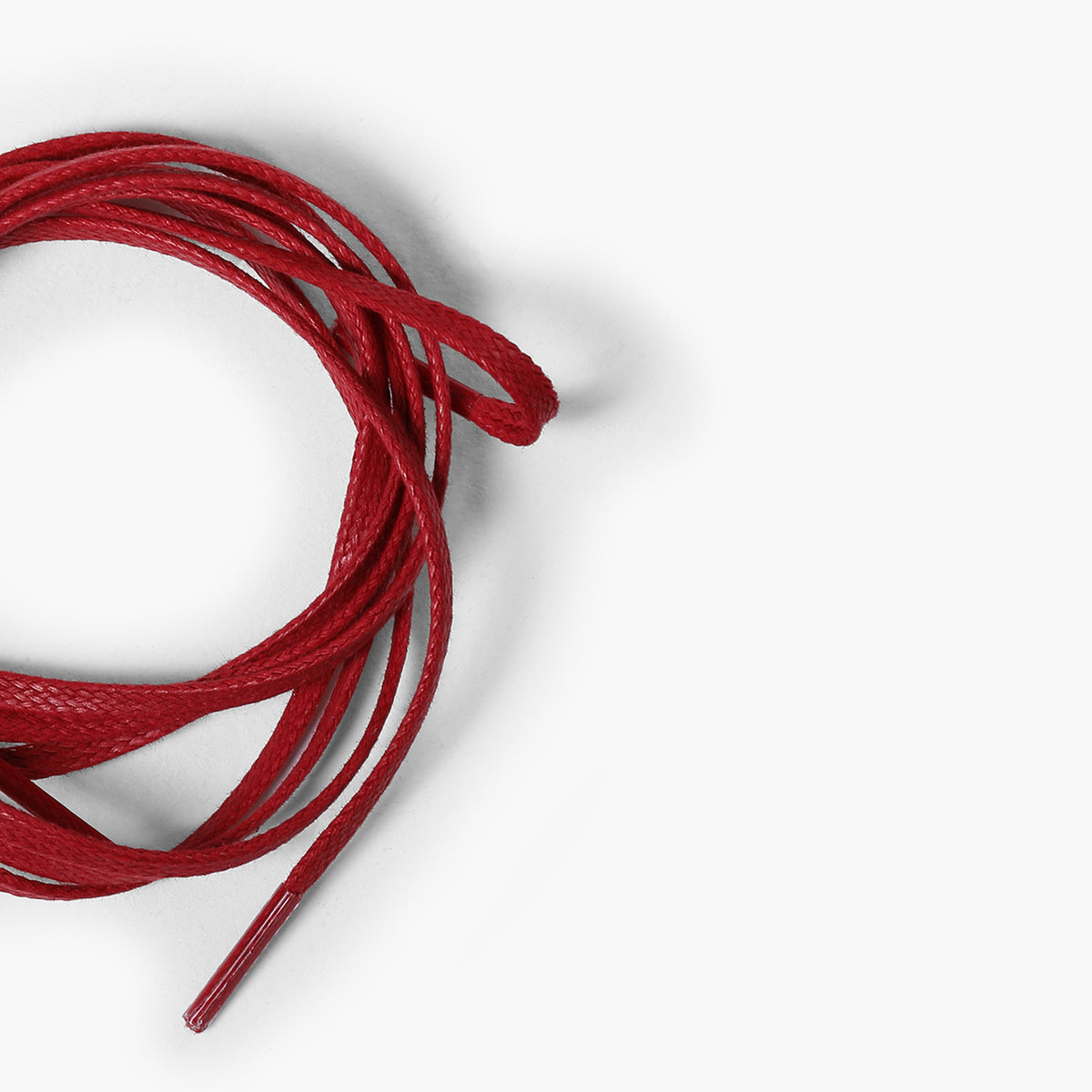 Men's Red Shoe Laces - macro