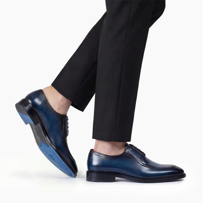 Men’s Navy Patina Leather Derby