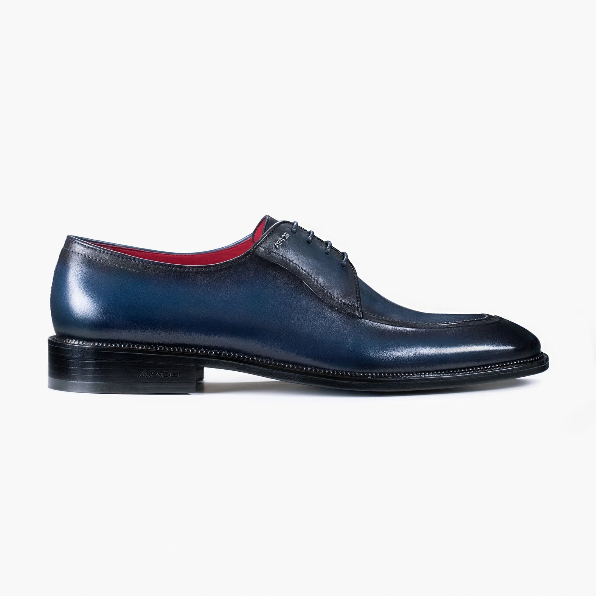 Men’s Navy Patina Leather Derby
