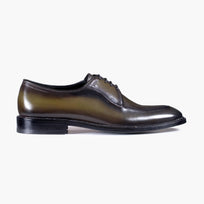 Men’s Khaki Patina Leather Derby - right side