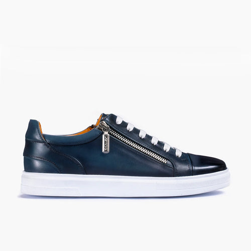 blue patinated sneaker