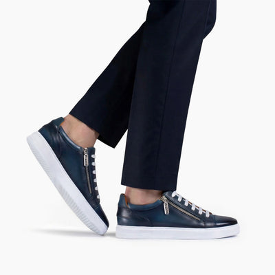 Men's Blue Patina Leather Sneaker